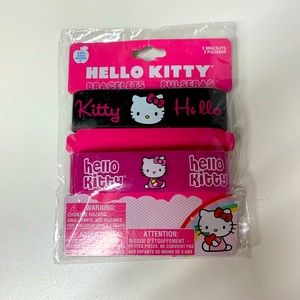 *NWT* Hello Kitty Silicone bracelets, 2- Black & Hot pink